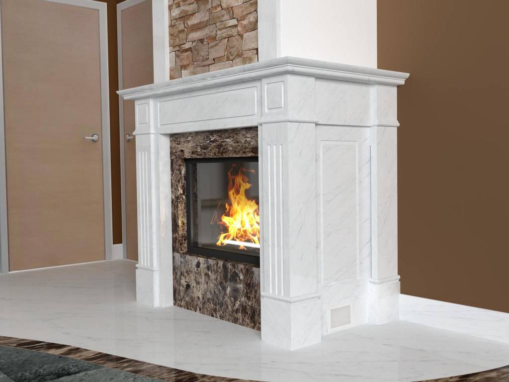 Камин из мрамора